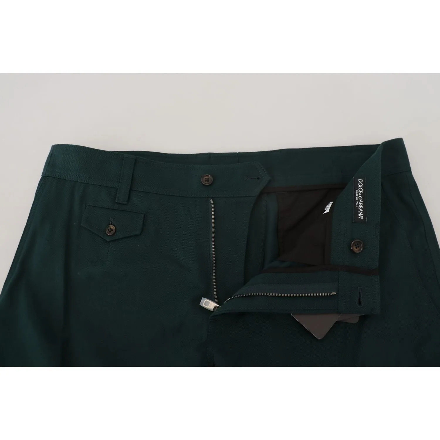 Dolce & Gabbana Elegant Green Slim Fit Cargo Jeans