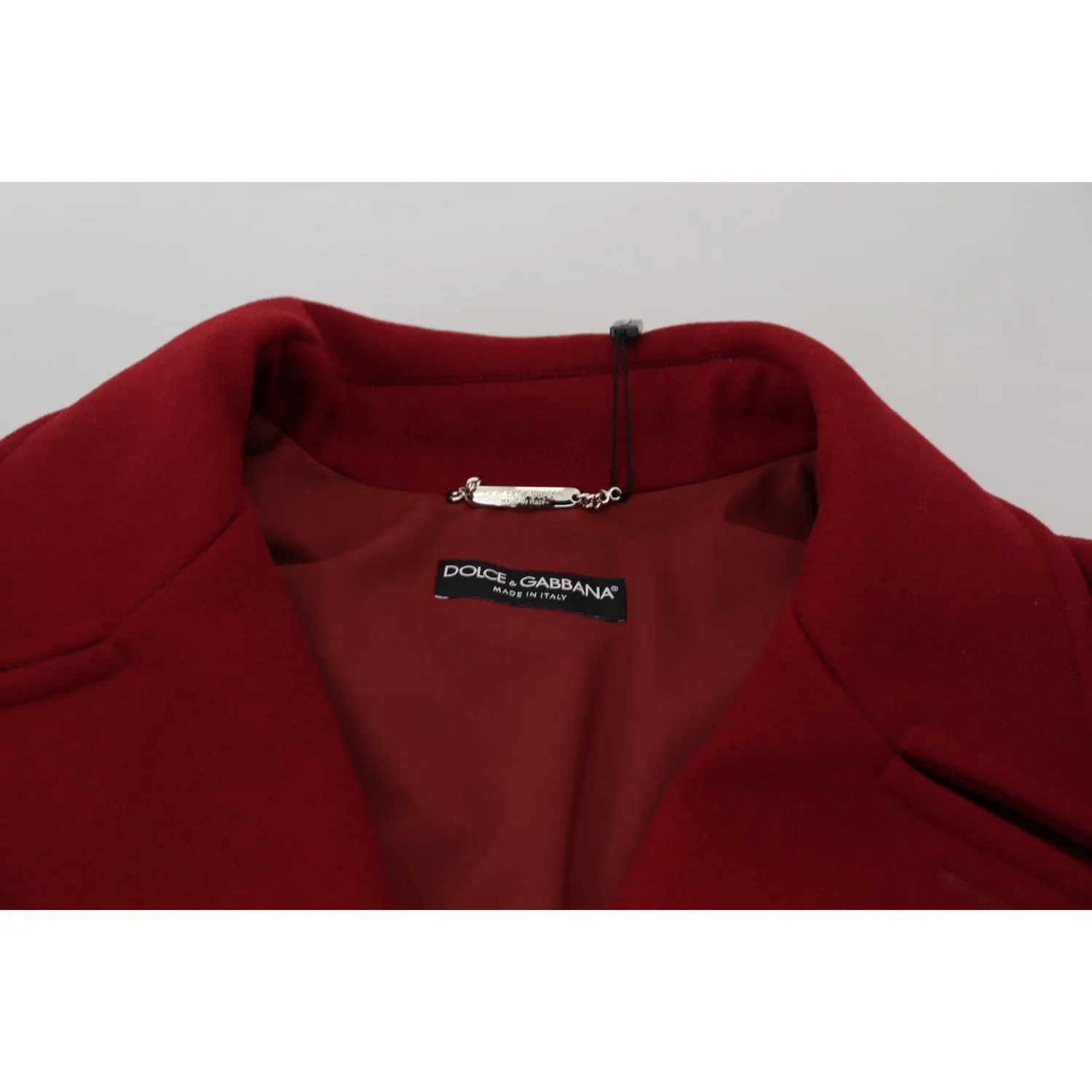 Dolce & Gabbana Elegant Red Double Breasted Wool Jacket