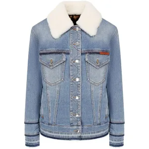 Dolce & Gabbana Light Blue Cotton Jackets & Coat