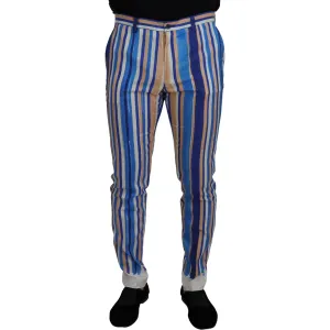 Dolce & Gabbana Sleek Striped Slim Fit Chinos