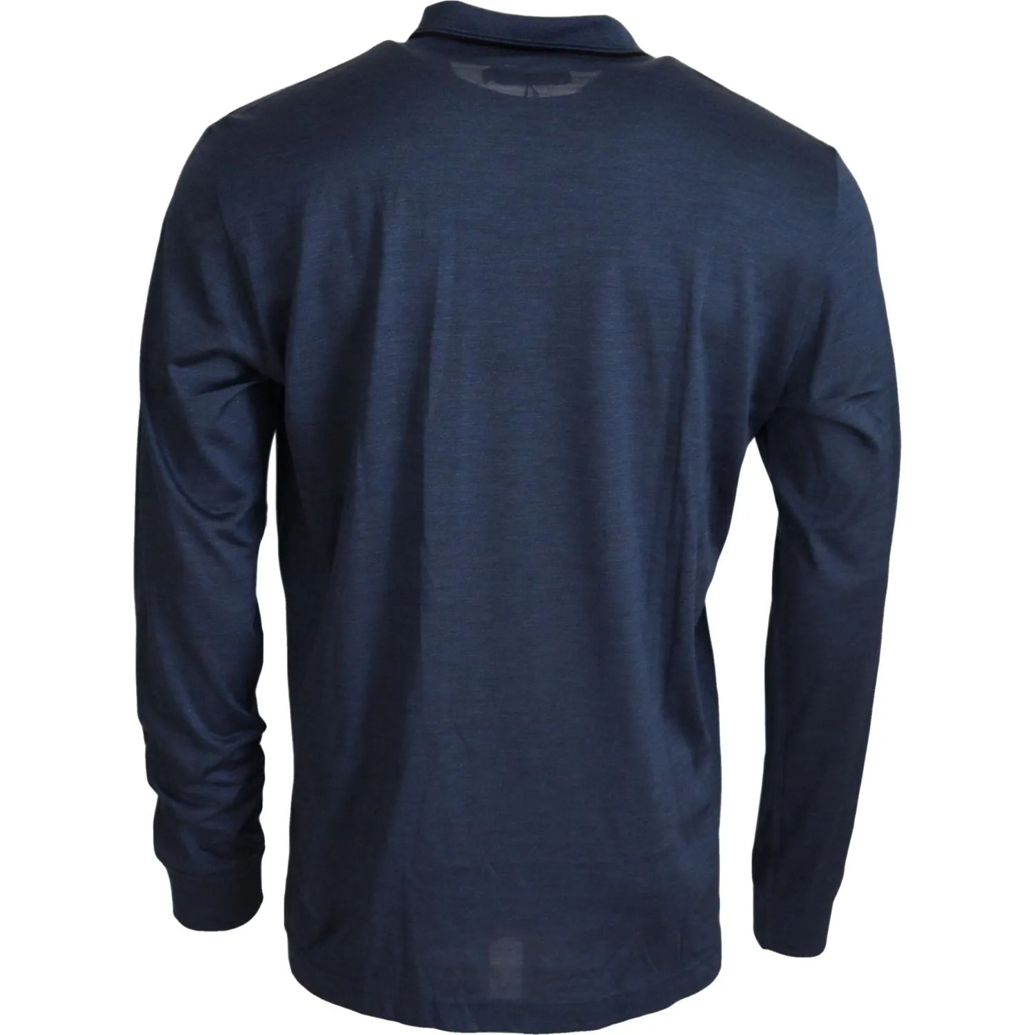 Dolce & Gabbana Sophisticated Silk Polo Sweater in Blue