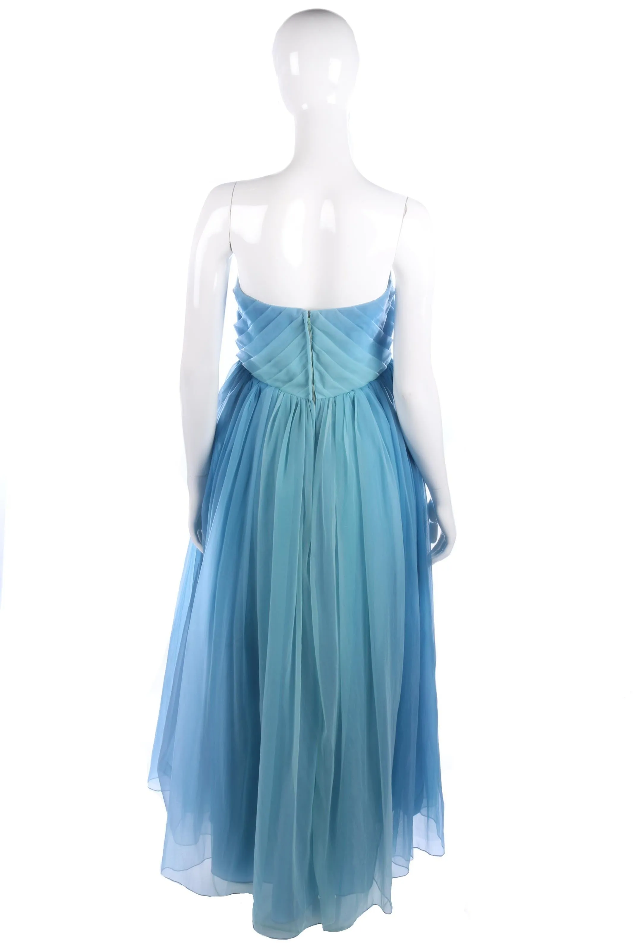 Fabulous 1950's handmade blue gown size 10/12