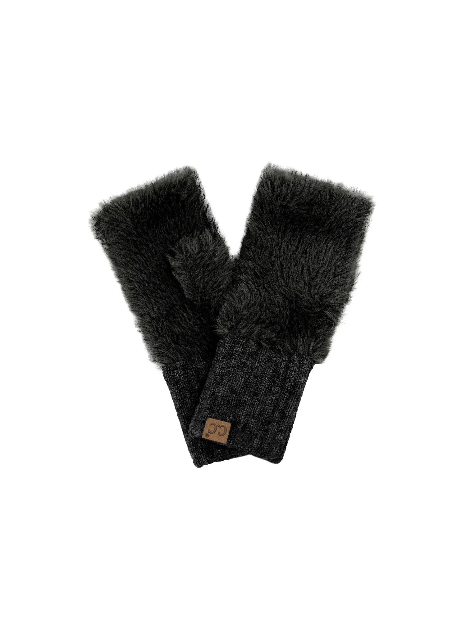 Faux Fur Fingerless Gloves