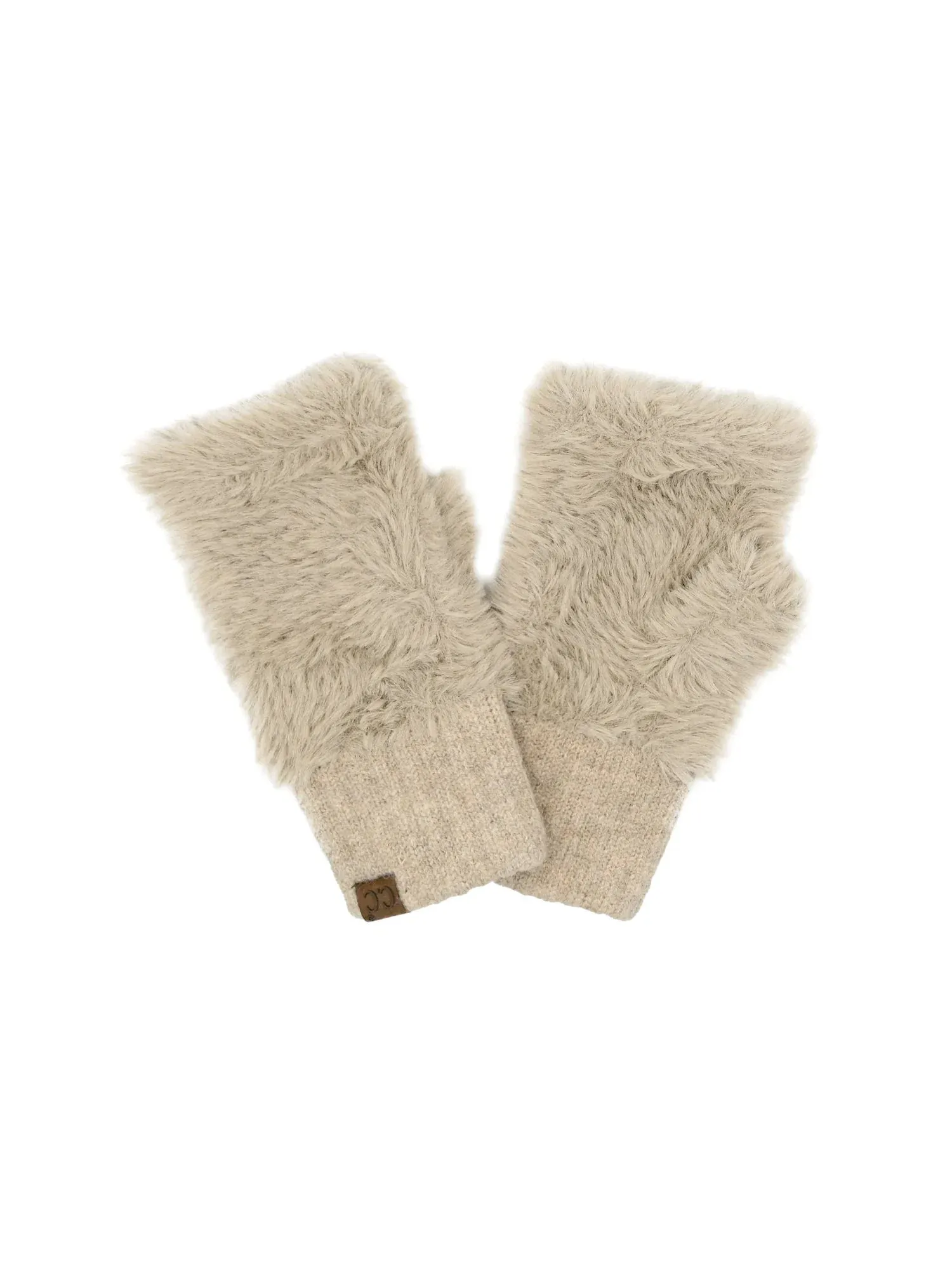 Faux Fur Fingerless Gloves