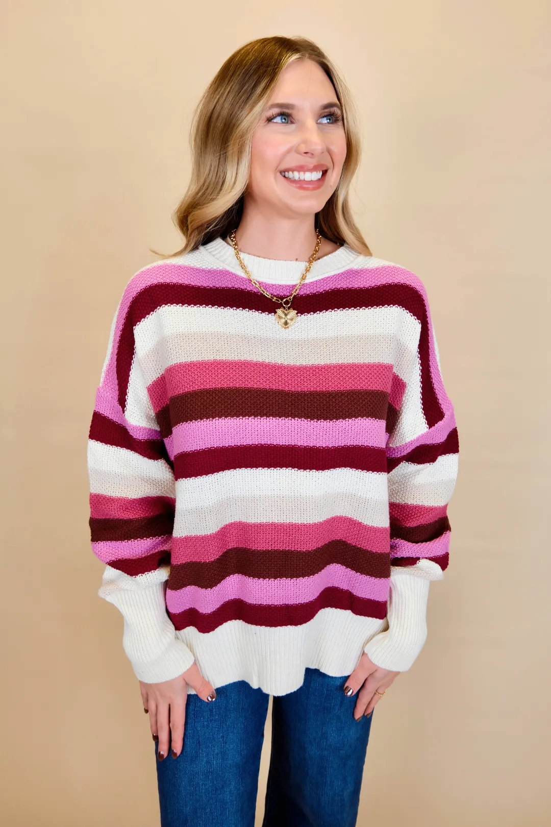 Festive Fun Striped Sweater