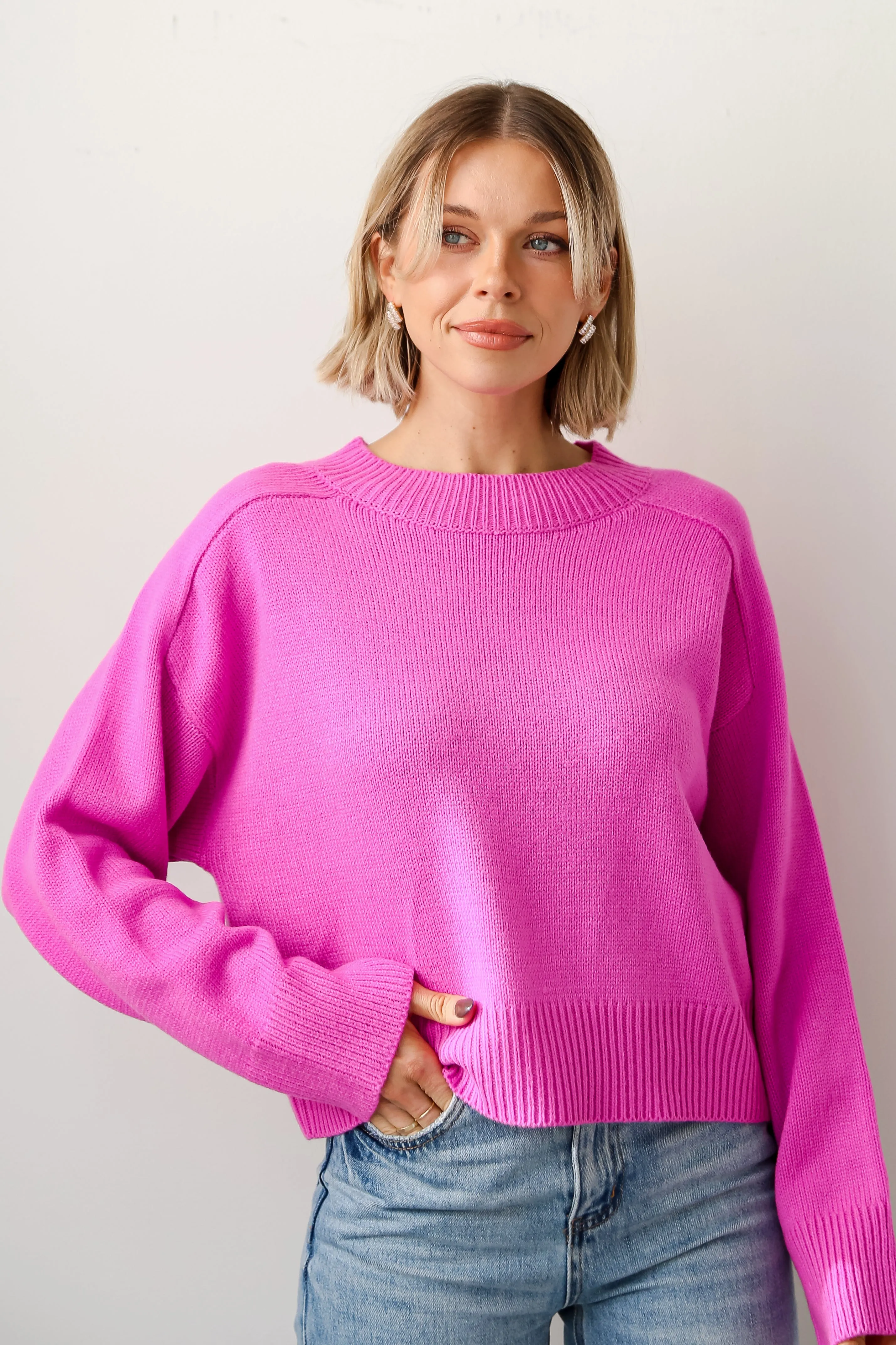 FINAL SALE - My Favorite Look Magenta Sweater