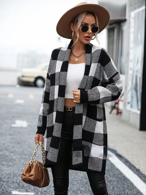 Flytonn-Fall Outfits Women Outwear Streetwear -hoco dresses homecoming dresses  women dress to impress -women  high street ins style -women's outerwear women's coat Fashion Women Knitted Cardigan Loose Sweater Coat