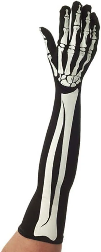 Forum Novelties Long Skeleton Gloves