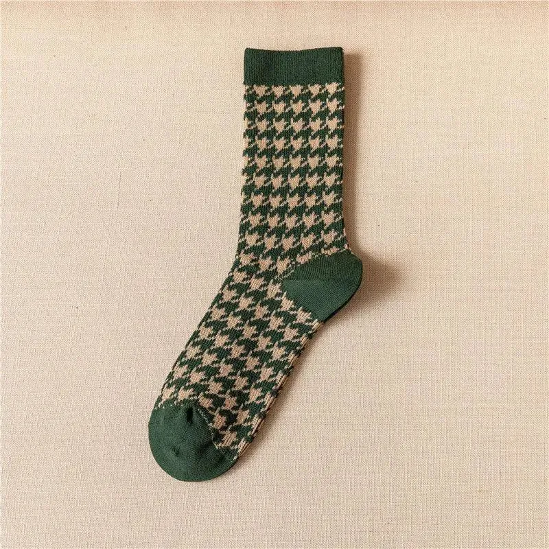 Funny Christmas Crew Socks | Crew Socks With Diamond Pattern