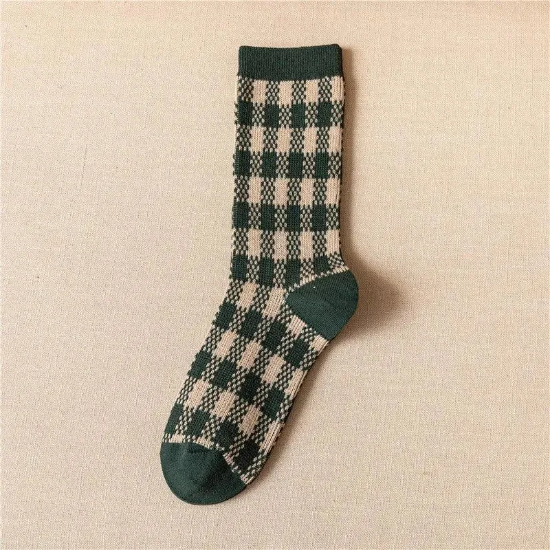 Funny Christmas Crew Socks | Crew Socks With Diamond Pattern