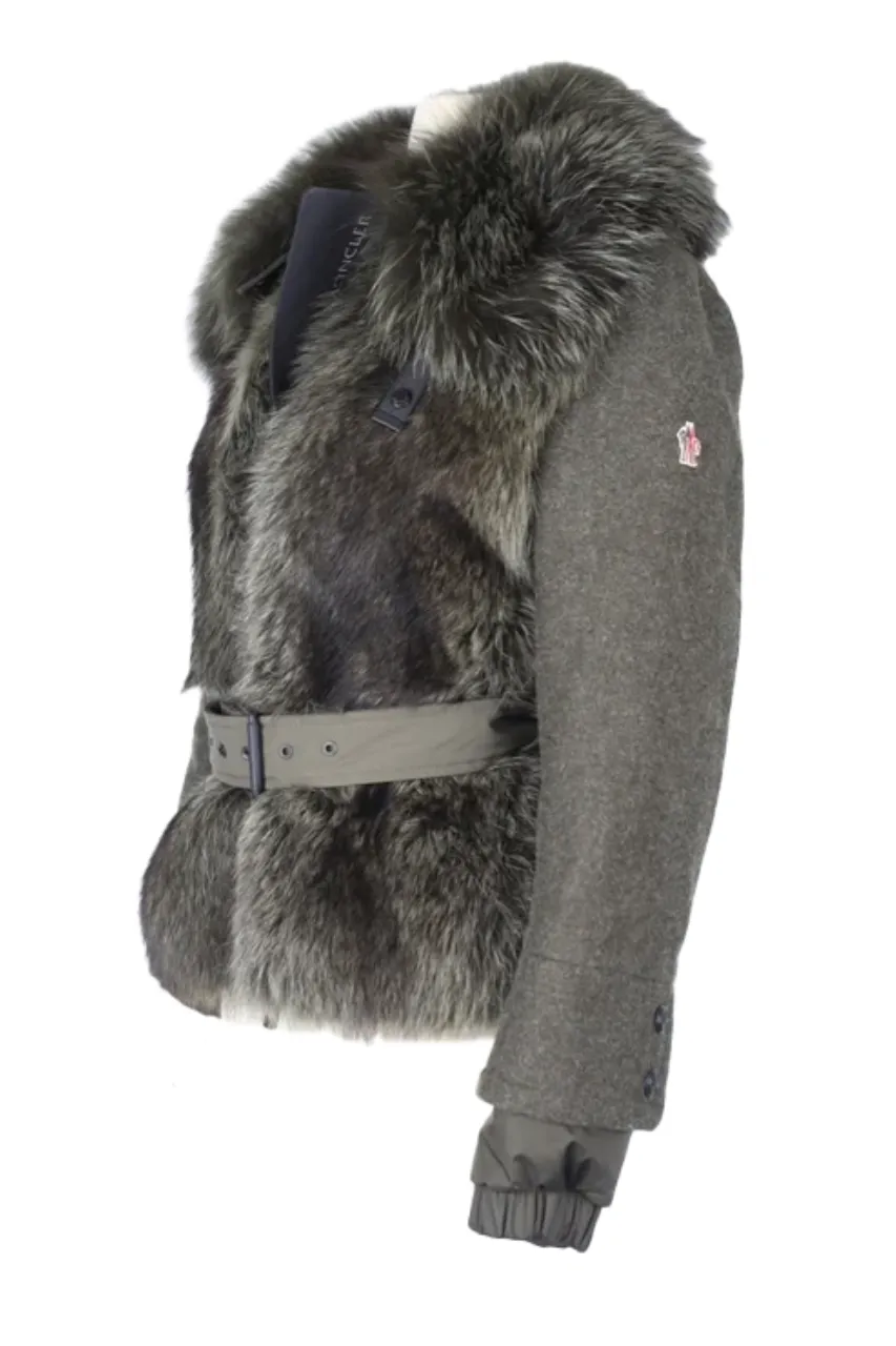 Fur Front Down Filled Puffer Jacket