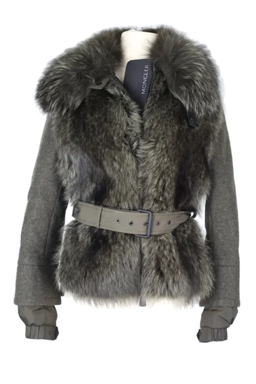 Fur Front Down Filled Puffer Jacket