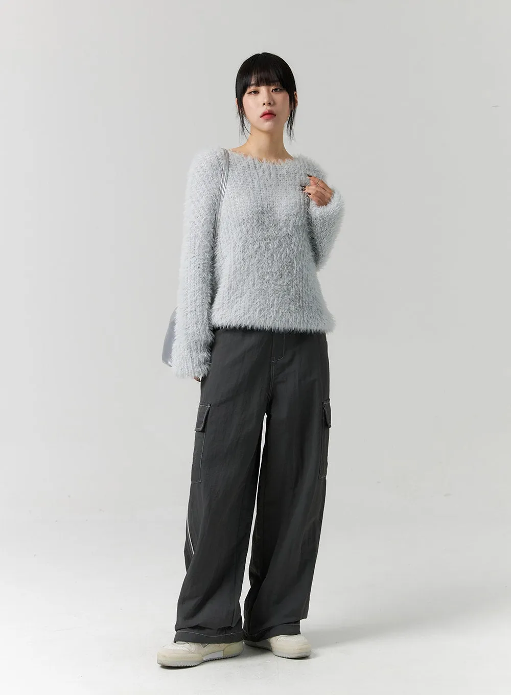 Fuzzy Knit Sweater CS313