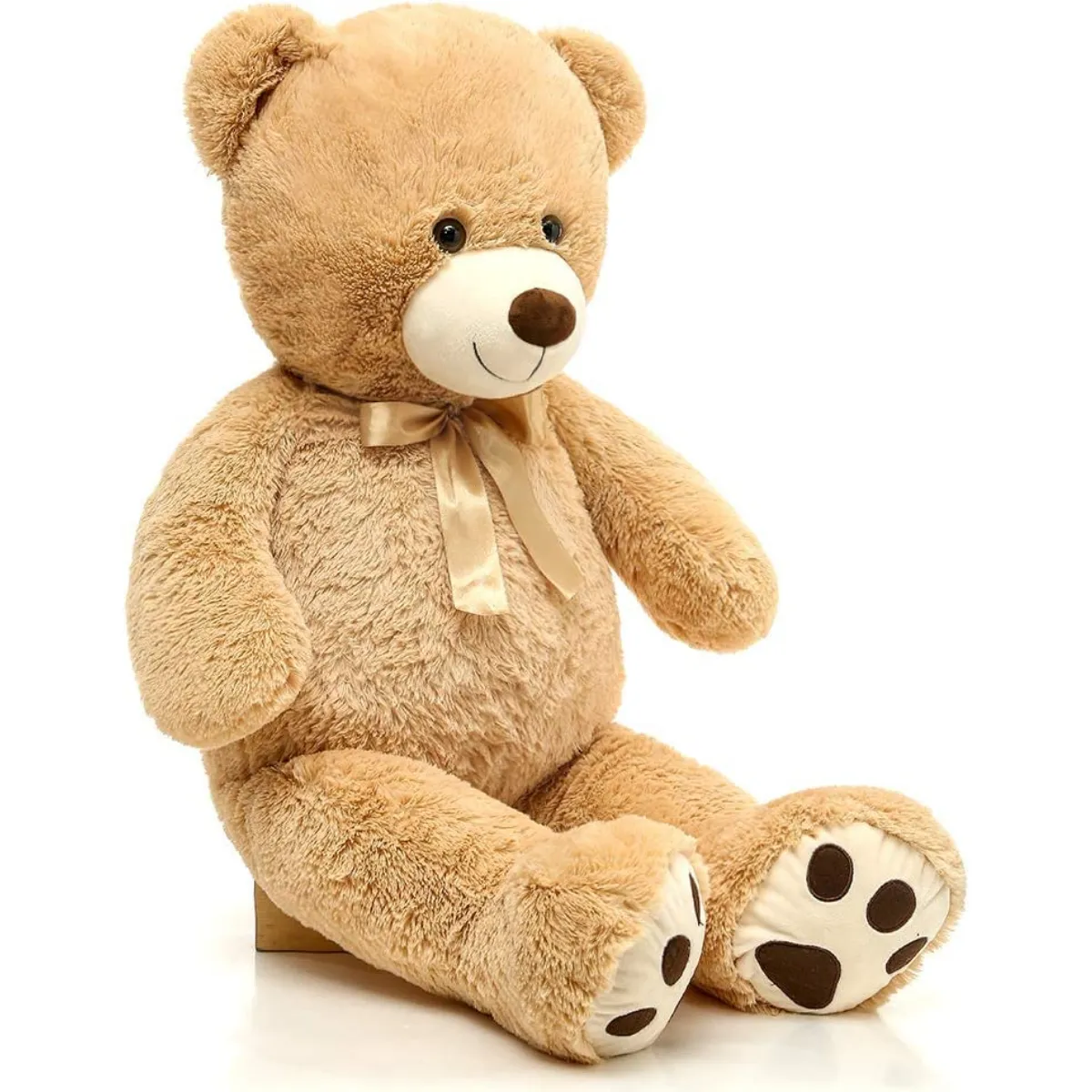 Giant Teddy Bear Plush Toy, Light Brown, 39/51 Inches