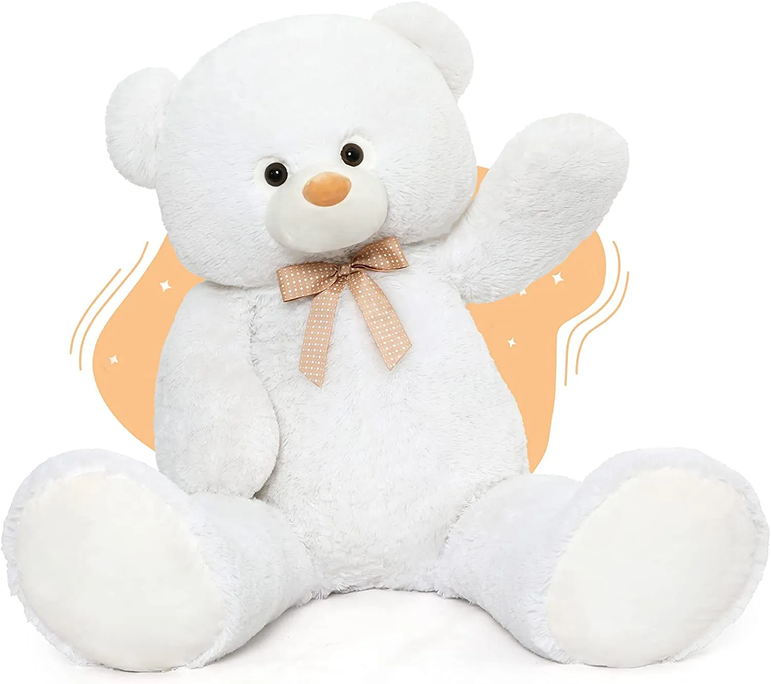 Giant Teddy Bear Stuffed Animals Plush Teddy Bear, Cream, 47 Inches