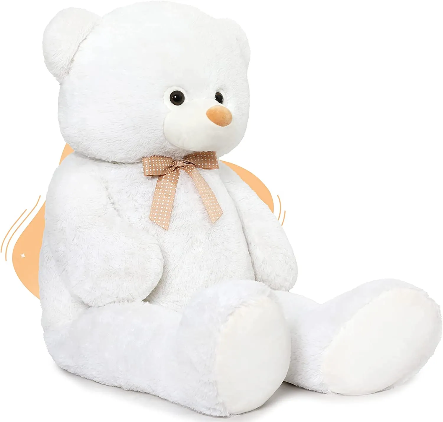 Giant Teddy Bear Stuffed Animals Plush Teddy Bear, Cream, 47 Inches