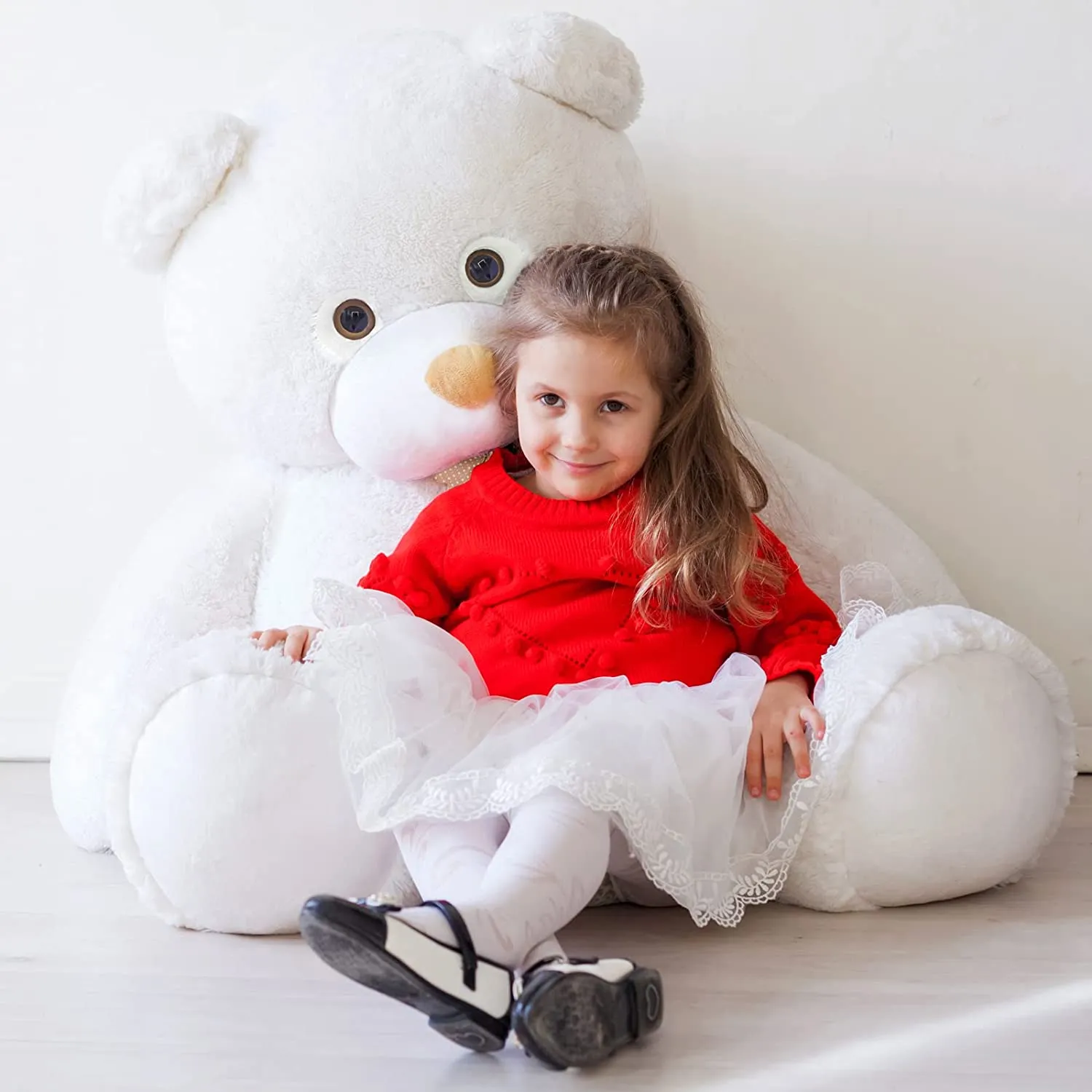 Giant Teddy Bear Stuffed Animals Plush Teddy Bear, Cream, 47 Inches