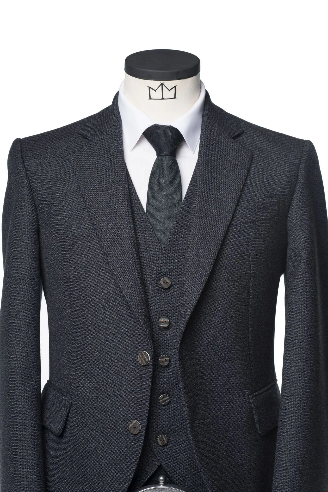 Glen Orchy Grey Tweed Kilt Jacket and Waistcoat