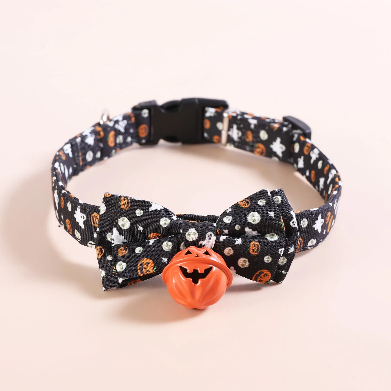 Halloween Pet Collars with Bell and Bowtie