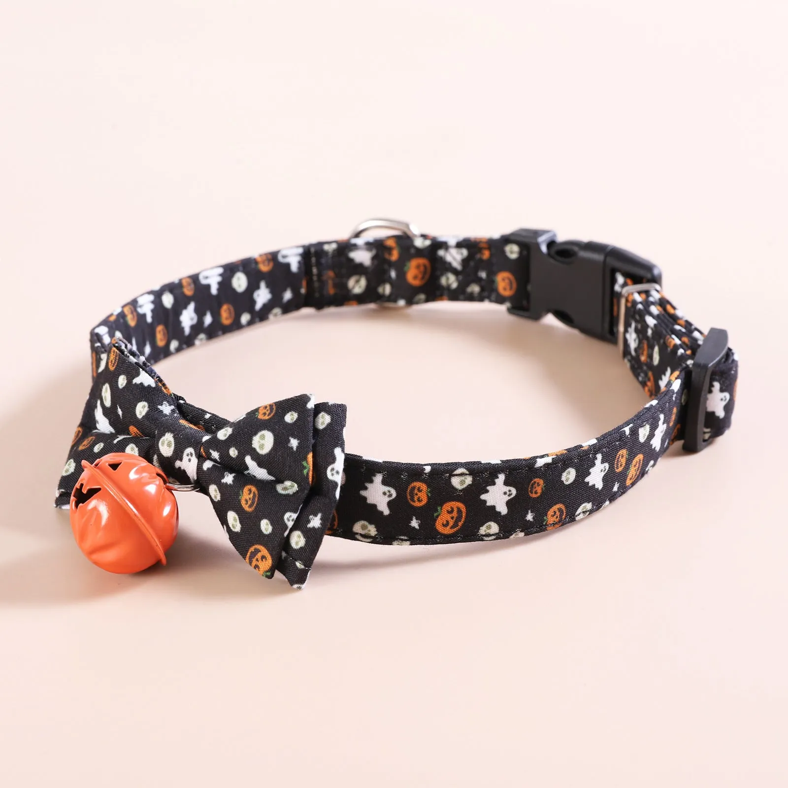 Halloween Pet Collars with Bell and Bowtie