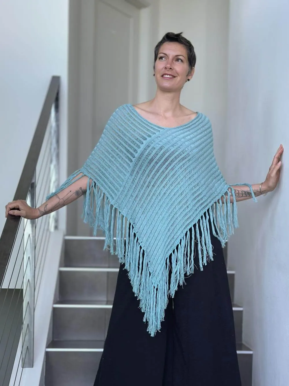 Hand Knit Poncho