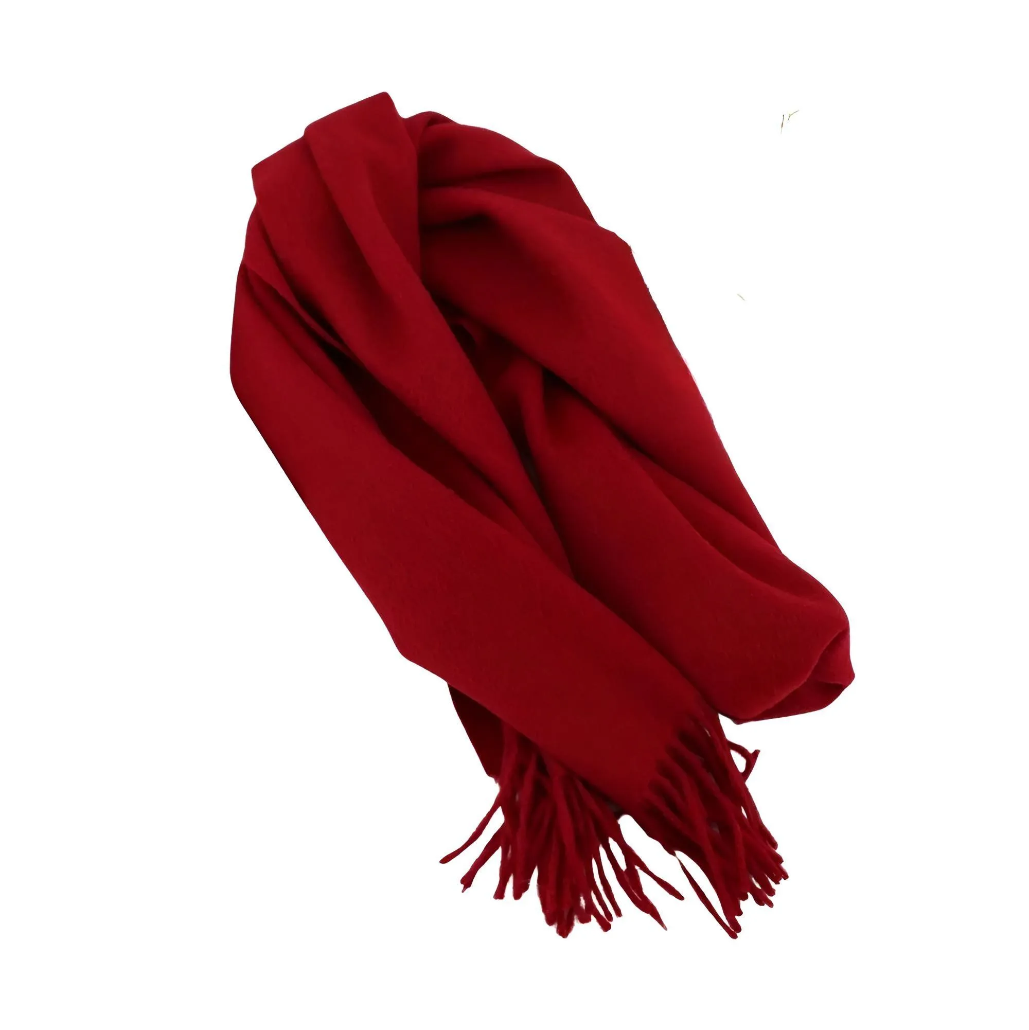 High Quality Men's Wool Scarf 100% Wool Solid Color Tassel Autumn Winter Business Versatile Classic Warm Soft