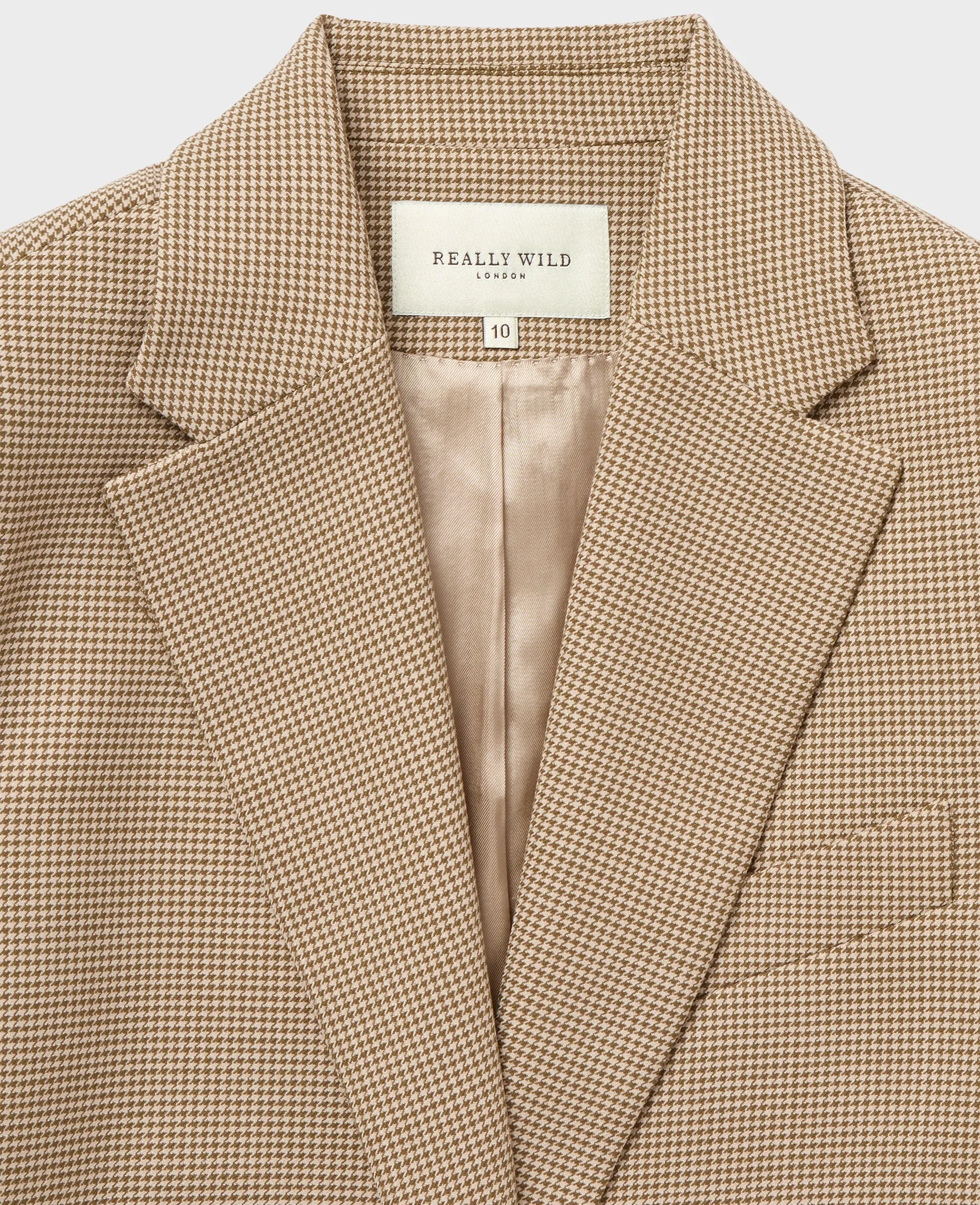 Holbein Single Breasted Houndstooth Check Coat