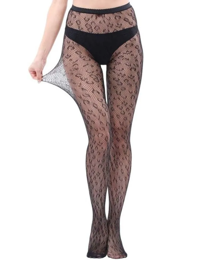 Hollow Sexy Fishnet Patterned Tights Black Tights