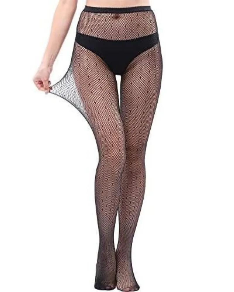 Hollow Sexy Fishnet Patterned Tights Black Tights