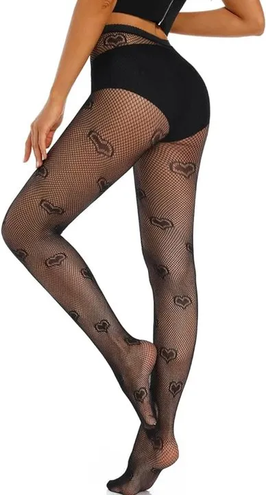 Hollow Sexy Fishnet Patterned Tights Black Tights