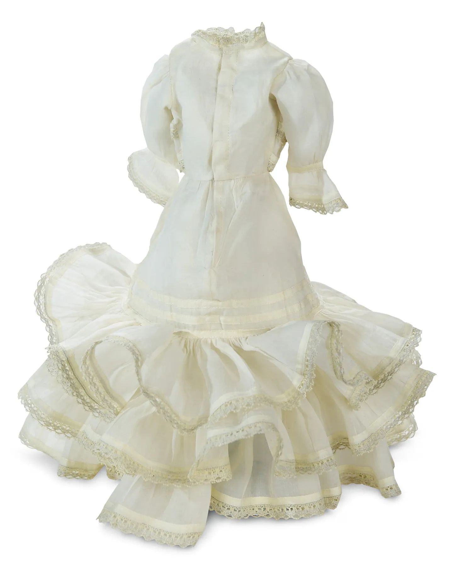 In the Gibson Girl Mode White Organdy Lady Doll Dress