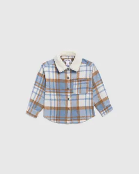 Infant Boys Sherpa Collar Flannel Shacket