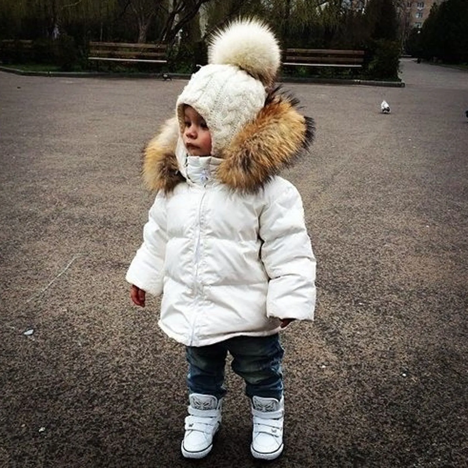 Infant Coat Jacket Snowsuit Hooded Winter Girls Boys Padded Jacket