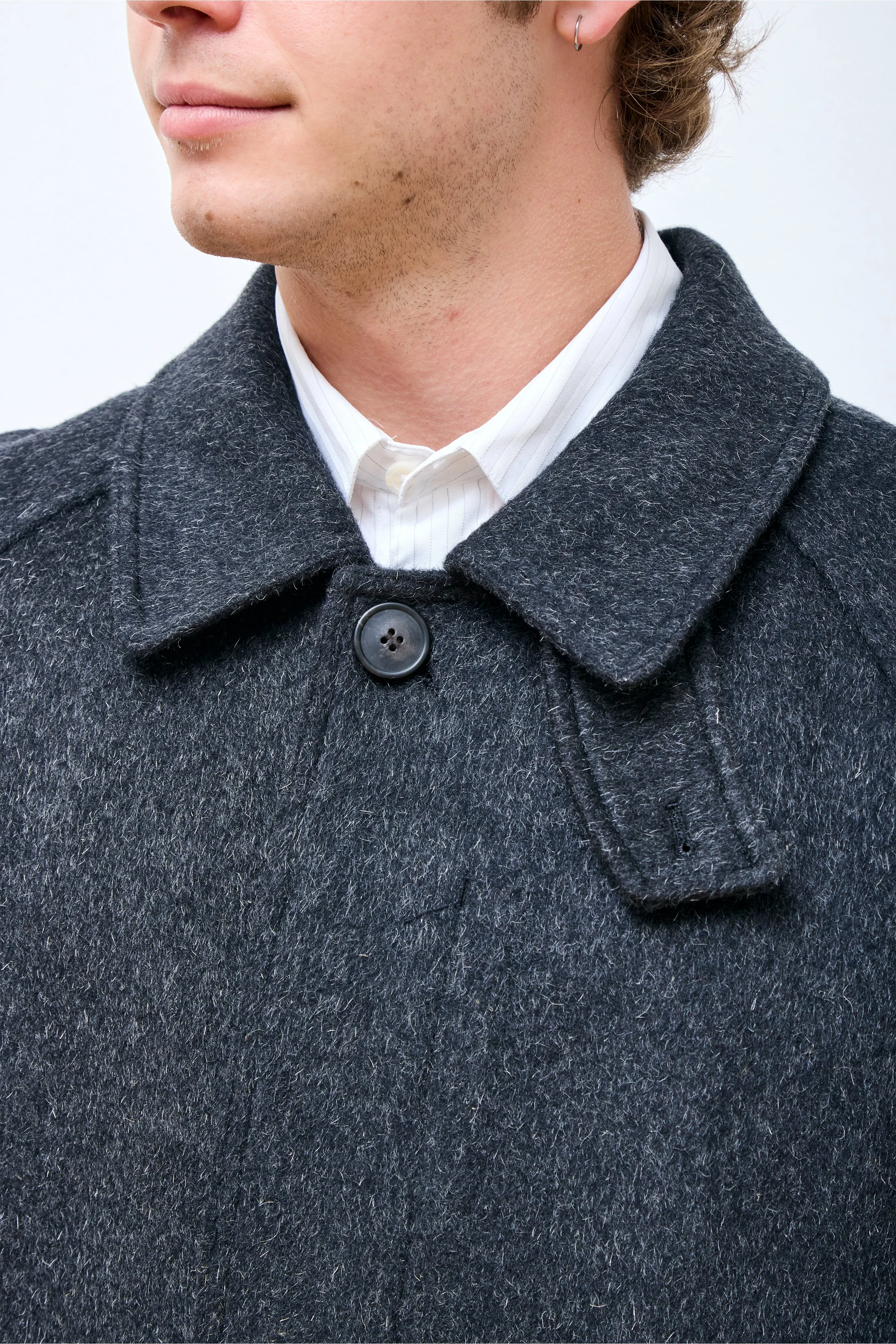 Installation Coat Grey Mohair Wool