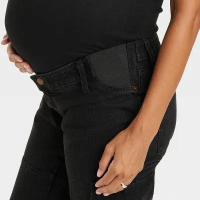 Isabel Maternity by Ingrid & Mid Rise Straight Fit Full Straight-Leg Jeans