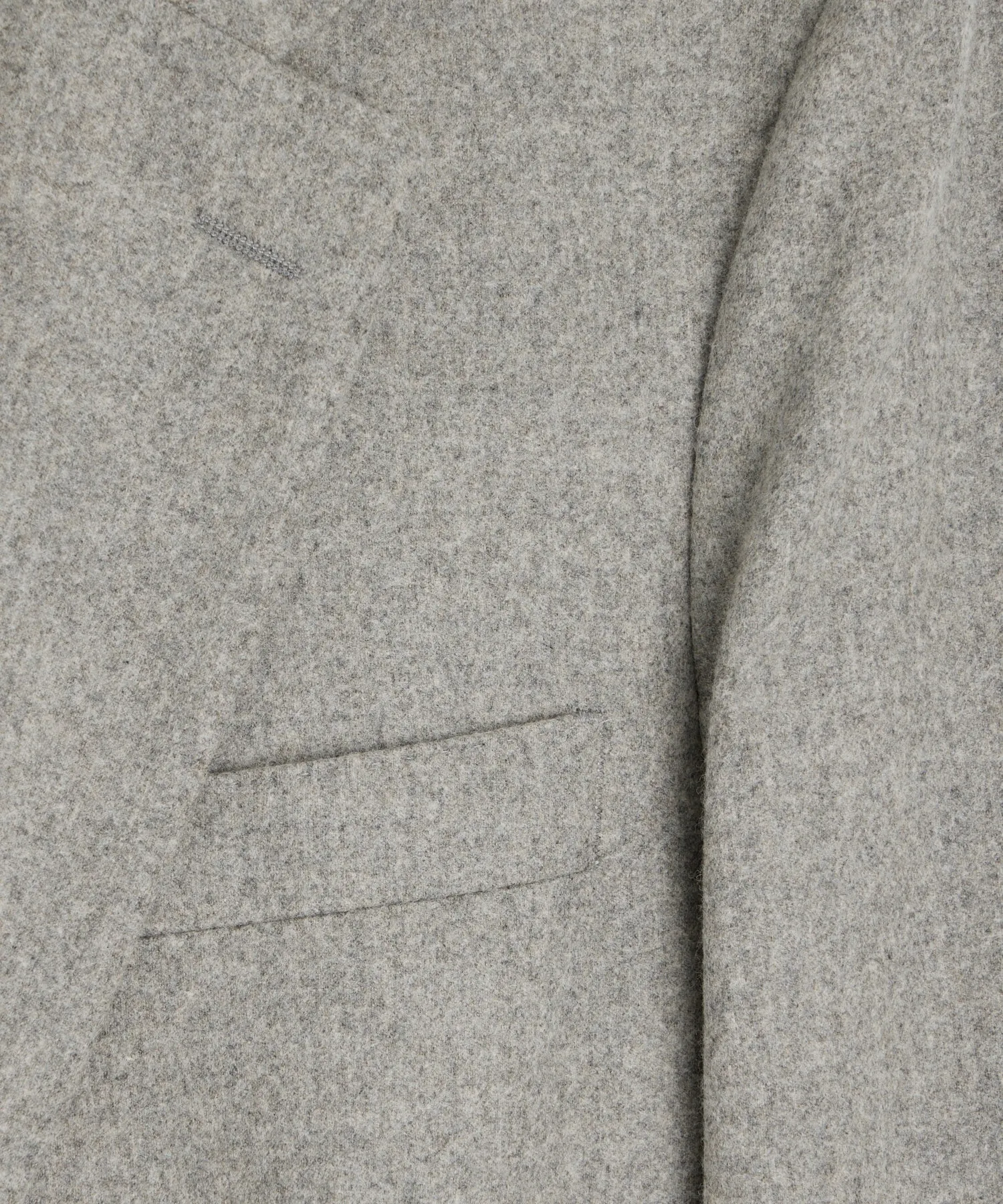 Italian Flannel Sutton Jacket in Light Grey