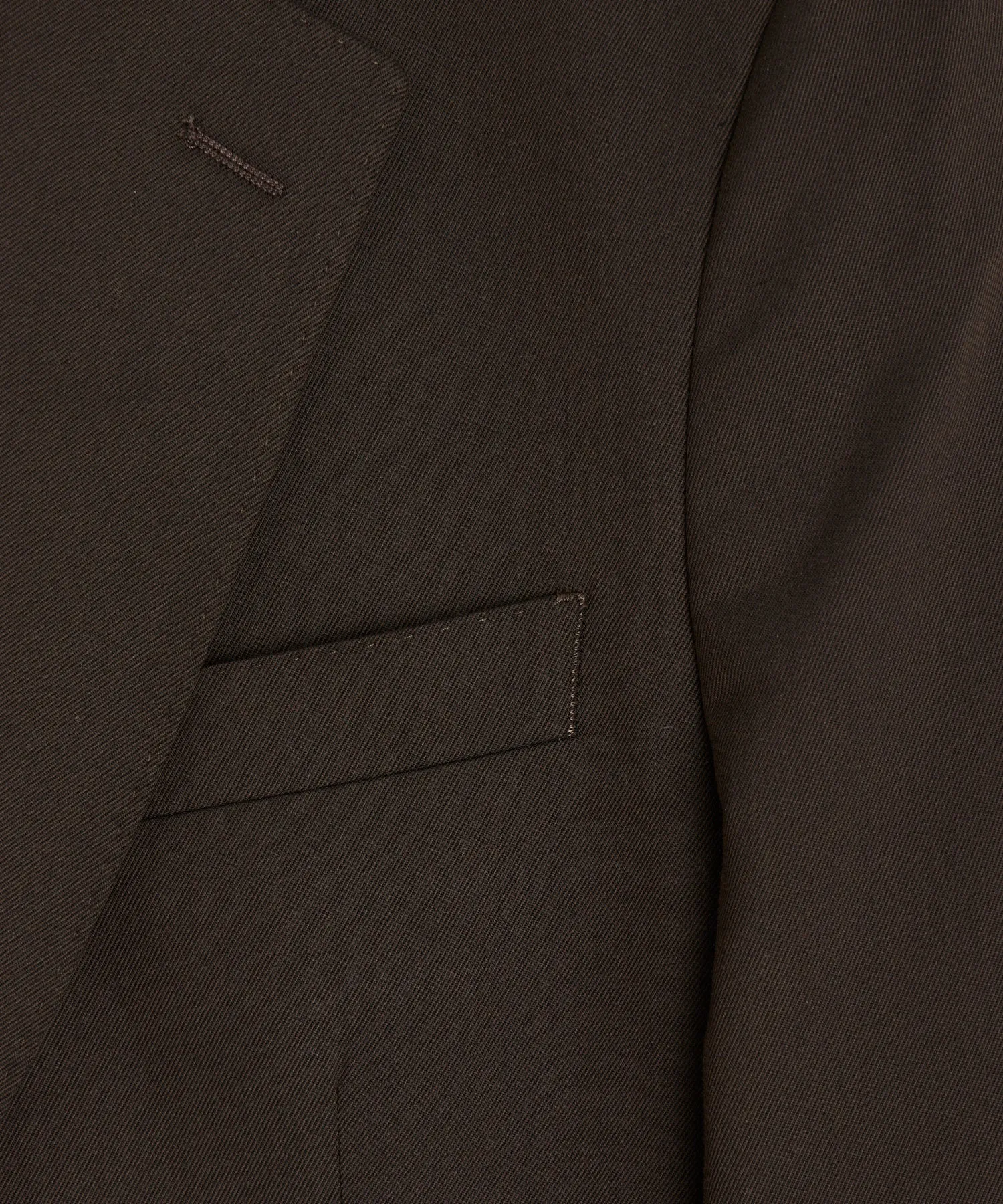 Italian Wool Cotton Sutton Jacket in Dark Brown