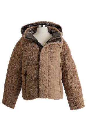 Joellie Faux Shearling Down Jacket