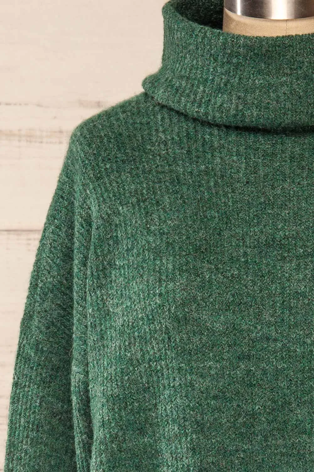 Koror Green | Knit Turtleneck Sweater Dress