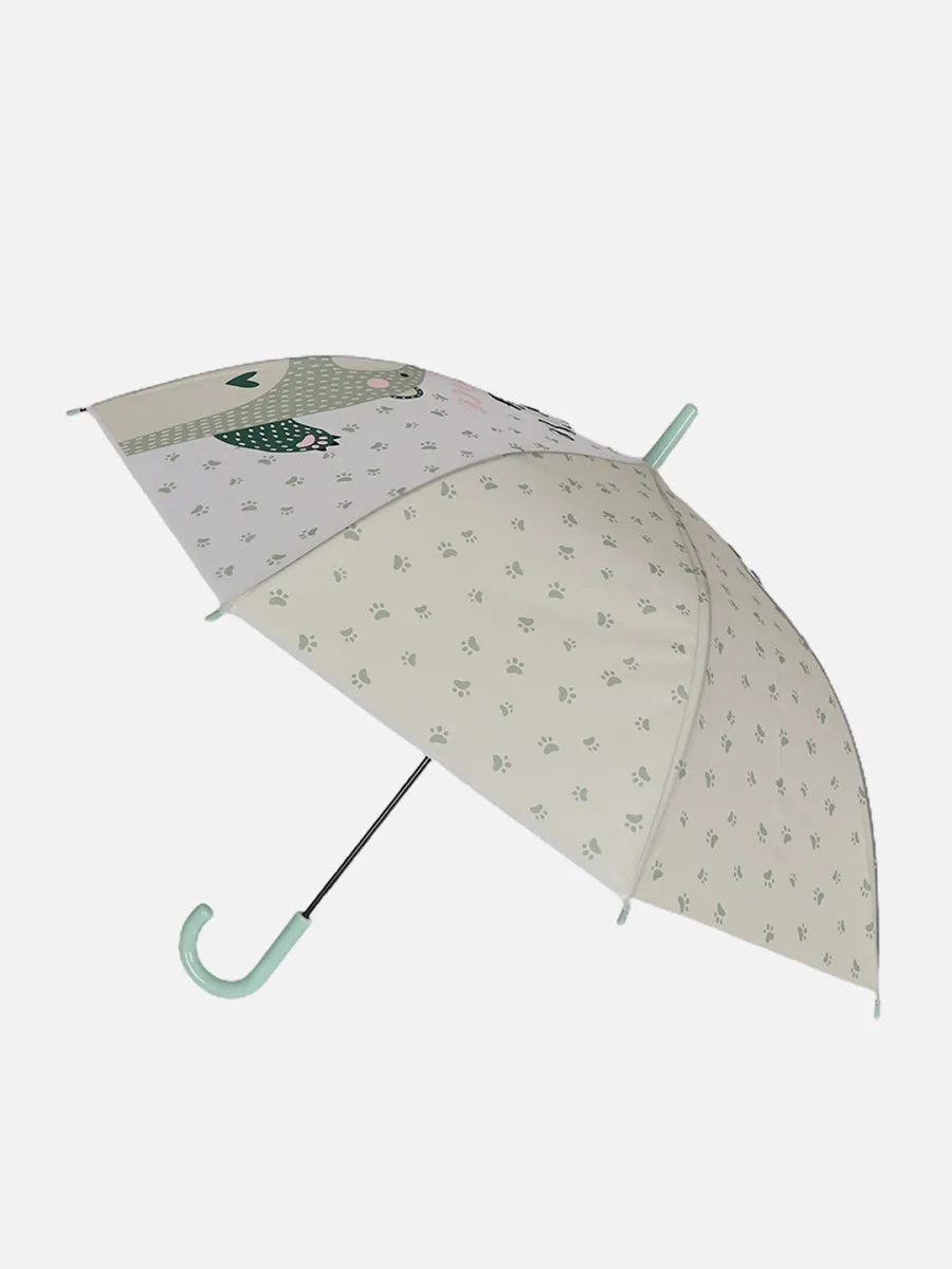 Little Surprise Box Translucent Kelly-Jo all over teddy paws Rain and All-season Umbrella for Kids & Adults.