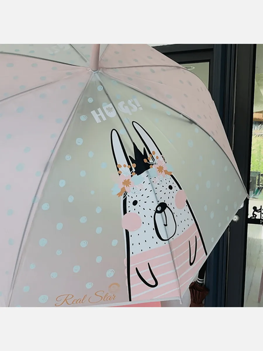 Little Surprise Box Translucent Kelly-Jo all over teddy paws Rain and All-season Umbrella for Kids & Adults.