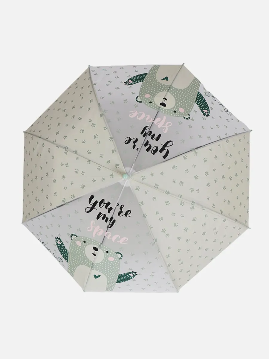 Little Surprise Box Translucent Kelly-Jo all over teddy paws Rain and All-season Umbrella for Kids & Adults.