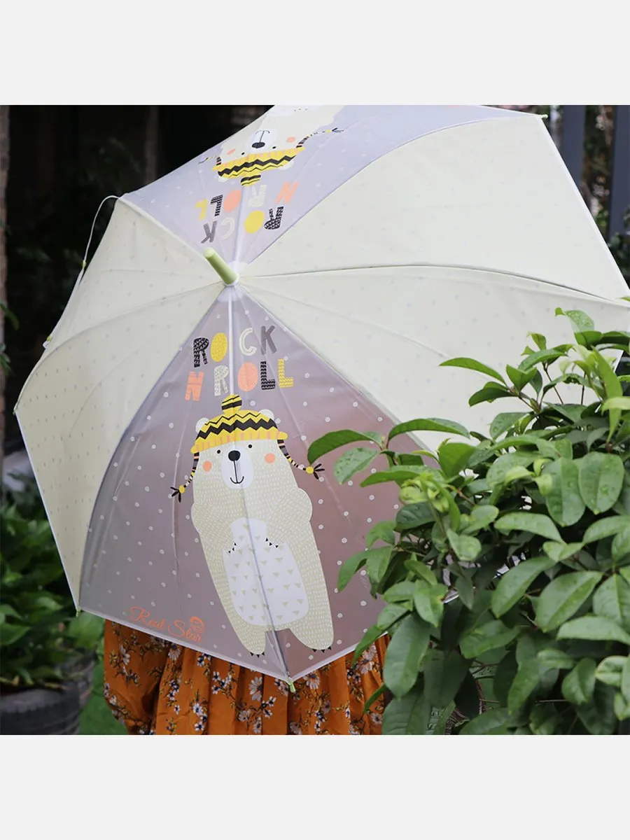 Little Surprise Box Translucent Kelly-Jo all over teddy paws Rain and All-season Umbrella for Kids & Adults.