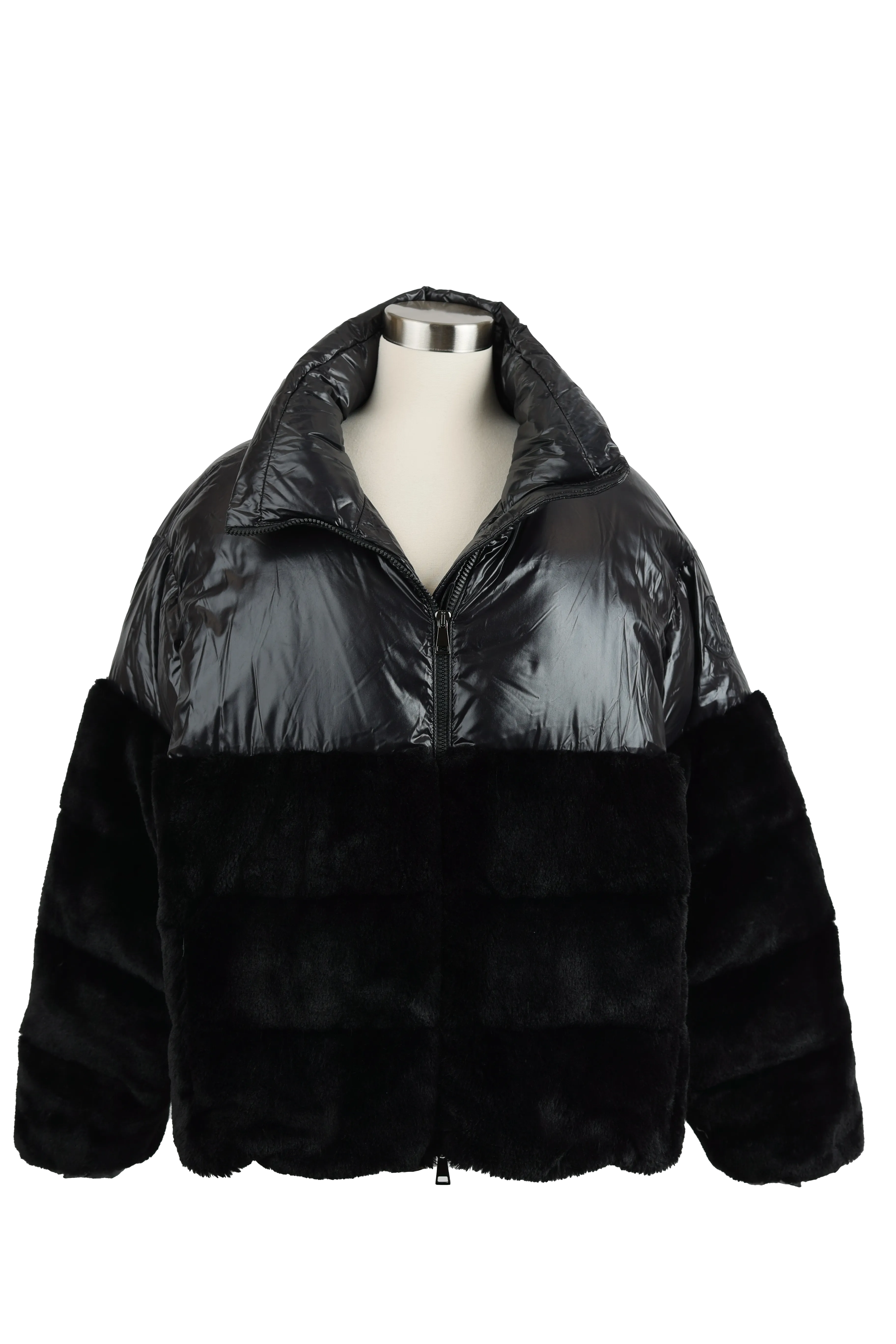 Logodec Faux Fur/ Poly Down Jacket