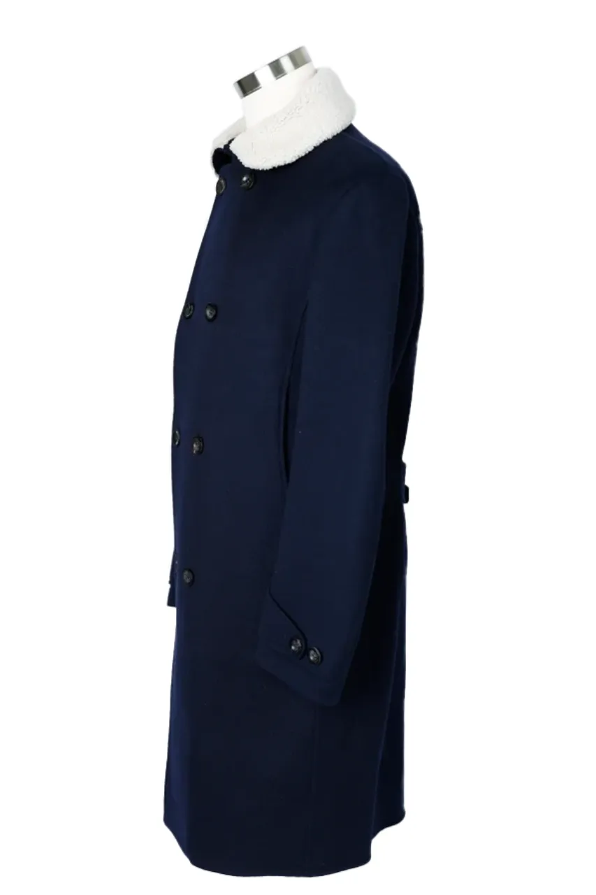 Long Double-Breasted Cashmere Dress Coat