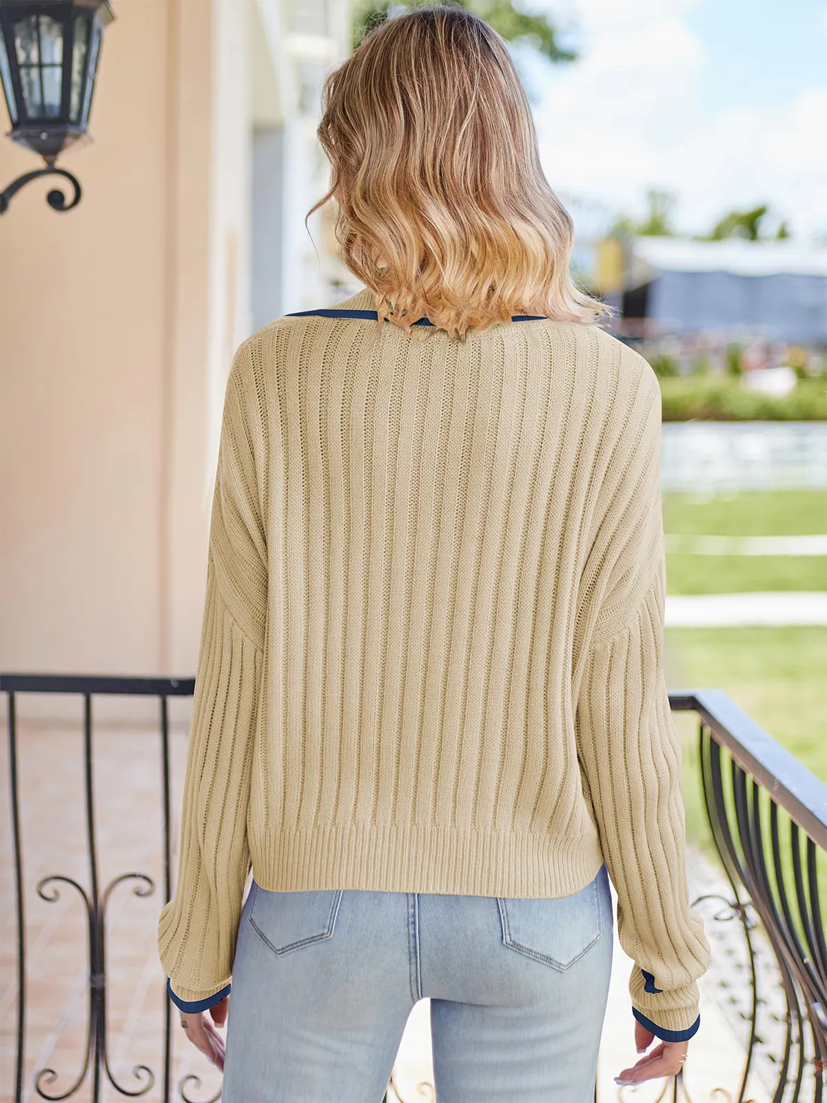 Long Sleeve Polo Neck Sweater