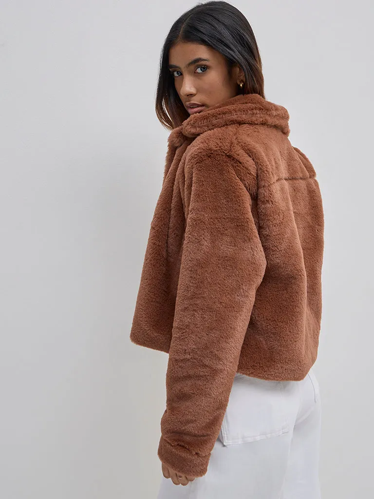 LOV Brown Faux-Fur Jacket