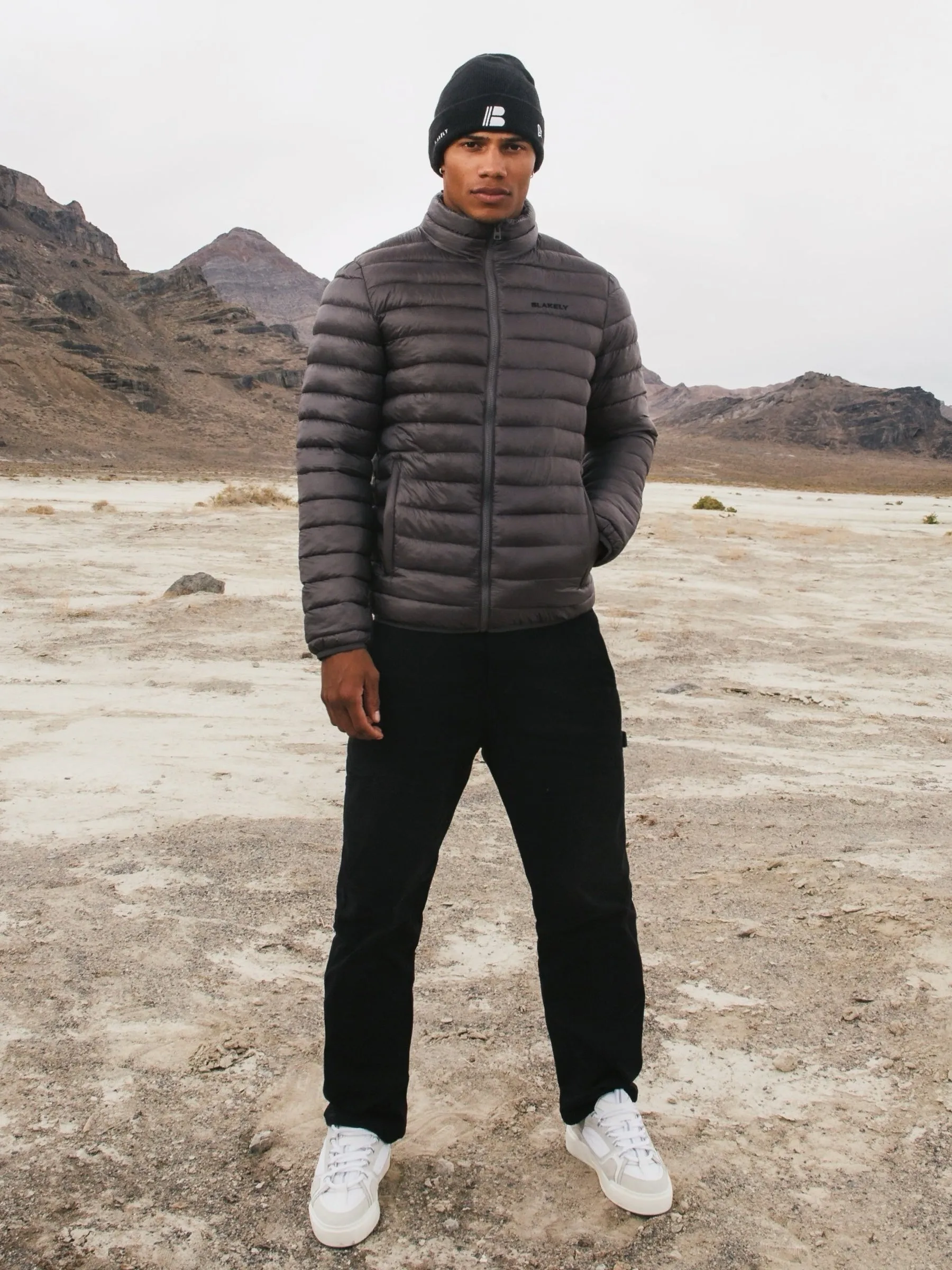 Lucas Lightweight Puffer Jacket - Charcoal