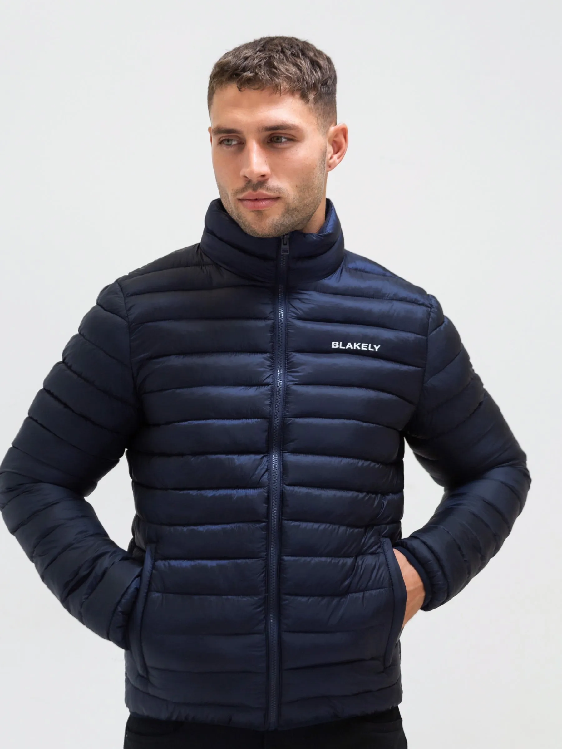 Lucas Lightweight Puffer Jacket - Navy