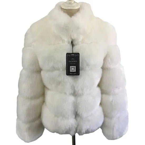 Luxury Faux Fox Fur Coat